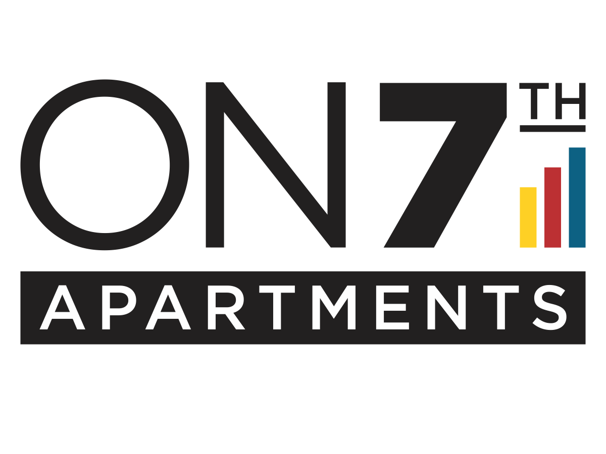 Property Logo that states On 7th Apartments 
