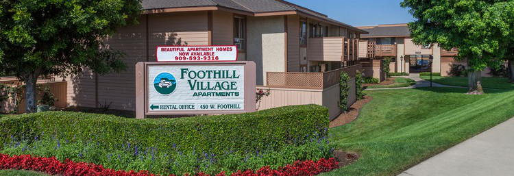 Elegant landscape circling property sign.